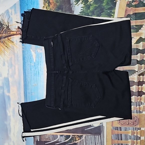 Mother Insider Striped Crop Step-Hem Fray Jeans in Guilty Racer Size 27 - Picture 12 of 12